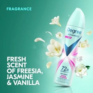 2 Pack Degree Advanced 72H Sheer Powder Dry Spray Antiperspirant Deodorant 3.8oz